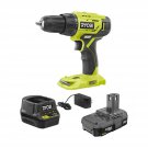 Ryobi P215K 18-Volt ONE+ Lithium-Ion Cordless 1/2 in. Drill/Driver Kit with (1) 1.5 Ah Bat