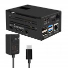 Kvm-A3 Kit With Raspberry Pi 4 Case & 20W 5V 4A Usb Type-C Power Adapter Compatible With R