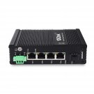 Industrial Ip40, 5-Port Gigabit Ethernet Switch, Poe 802.3Af/At (W/20-Km Sfp Transceiver),