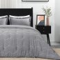 King Size Comforter Set (104""X92"")- 3-Piece - Grey1 - Tufted Comforter - 2