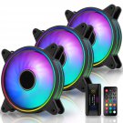 Moonlight 120Mm Rgb Case Fan With Fan Hub X And Remote,Motherboard Aura Sync,Speed Control