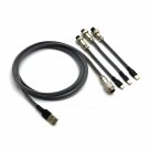 Double Sleeved Custom Keyboard Cable With Aviator Connector, Fits Type-C, Micro Usb, And U