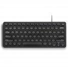 Periboard-416 Wired Mini Usb Keyboard With 4 Hubs - X Type Scissor Keys - Big Print Keys -