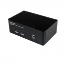StarTech.com Dual Monitor DisplayPort KVM Switch - 2 Port - USB 2.0 Hub - Audio and Microp
