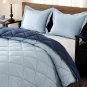 Lightweight Solid Comforter Set (King) With 2 Pillow Shams - 3-Piece Set - Blue And Sapphi