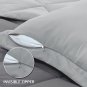 Lightweight Solid Comforter Set (Queen) With 2 Pillow Shams - 3-Piece Set - Charcol And Gr