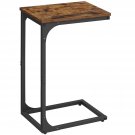 C-Shaped End Table, Small Side Table For Couch, Sofa Table With Metal Frame For Living Roo