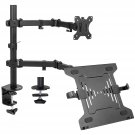 VIVO Full Motion Monitor and Laptop Desk Mount Articulating Double Center Arm Joint VESA S