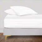 Fitted Sheet Queen Size White 100% Bamboo - Queen Fitted Sheet Only With Deep Pockets 16"" 