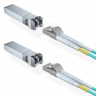 2 Pack Of 10G Sfp+ Sr Transceiver With 1Meter Om3 Lc To Lc Fiber Patch Cable, Sfp+ To Lc M