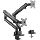 VIVO Premium Aluminum Full Motion Dual Monitor Desk Mount Stand with Lift Engine Arm, Fits