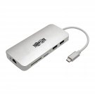 Tripp Lite USB C Docking Station w/ USB-A Hub, HDMI, SD/Micro SD, Gbe, PD Charging 4K @ 30