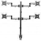 VIVO Full Motion Aluminum 17 to 32 inch Quad Monitor Desk Mount Stand with Articulating Ar