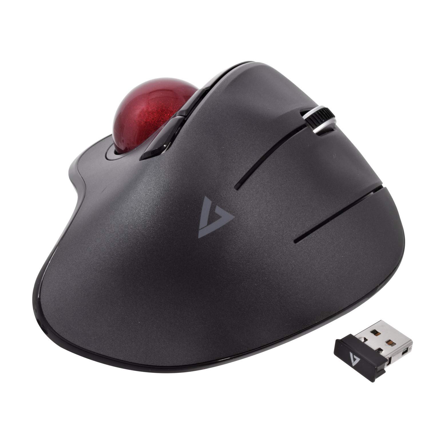 Vertical Ergonomic Trackball Mouse, Wireless 6 Button Auto-Speed Dpi, Ergo - Optical - Wir