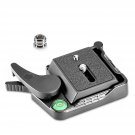 Neewer Black Aluminum Alloy Quick Release QR Plate Adapter with 1/4""-3/8"" Screw and Bubble