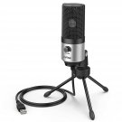 Usb Microphone For Zoom Video Meeting Online Class On Pc Computer, Metal Condenser Desktop