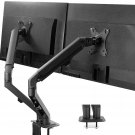 VIVO Articulating Dual 17 to 27 inch Screen Mechanical Spring Arm Mount, Clamp-on Desk Sta
