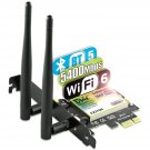 Pcie Wifi Card Wifi Card 6E 5400Mbps (6Ghz&5Ghz&2.4Ghz) Pcie Wifi Card, Bt 5.2, Wifi Adapt