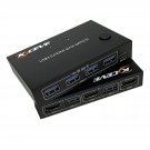 Kvm Hdmi Switch 2 Ports, Usb 3.0 Kvm Switcher Box With Edid-Emulator Function, Support 4K@