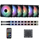 Ds Axis Rainbow Light Rgb Led 120Mm Case Fan For Pc Cases, Cpu Coolers, Radiators System (