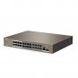 Tef1126P | 26 Port Fast Ethernet Poe Switch | 24 Poe Ports@250W | 1 Gigabit Uplink Port +