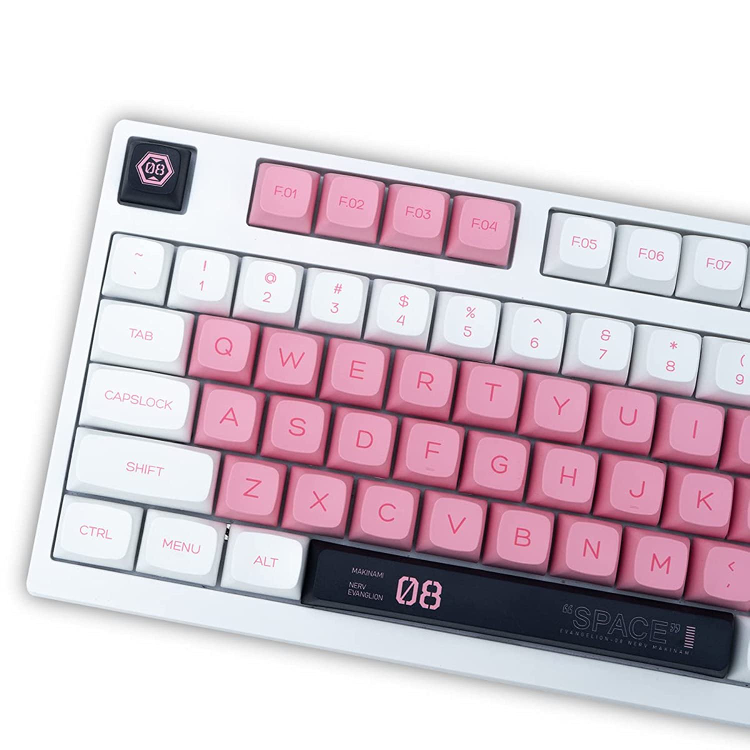 Pink White Pbt Mecha Keycaps 138 Keys Xda Profile Custom Cute Dye-Sublimation Keyboard Key