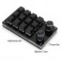 Programmable Keyboard, 12 Keys, One Handed Macro Mechanical Keyboard, Memory Function, Typ