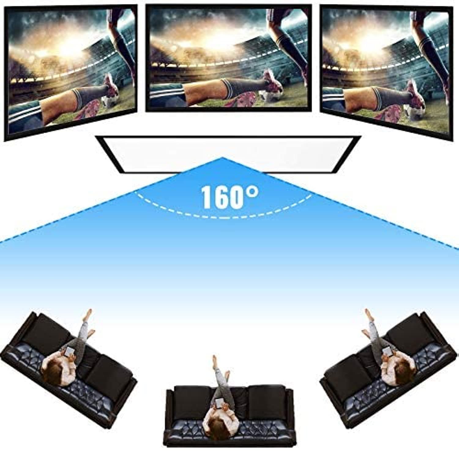 VEVOR Projector Screen Fixed Frame 130inch Diagonal 169 Movie