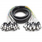 Seismic Audio - 16 Channel XLR Snake Cable - 15 Feet Long - Pro Audio Snake for Live Live,