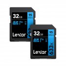 Lexar Professional 633x 32GB (2-Pack) SDHC UHS-I Card, Up To 95MB/s Read, for Mid-Range DS