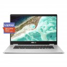 ASUS Chromebook C523 Laptop, 15.6"" HD NanoEdge-Display with 180 Degree-Hinge Intel Dual Co