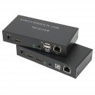 4K Hdmi Kvm Switch, Usb Kvm Extender Cat5E/6 Up To 120M Plug And Play Infrared Single Netw