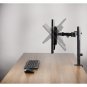 VIVO Full Motion Single VESA Monitor Desk Mount Stand with Double Center Arm Joint, Holds 