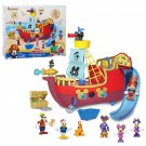 Disney Junior Mickey Mouse Funhouse Treasure Adventure Pirate Ship With Bonus Figures, 18-