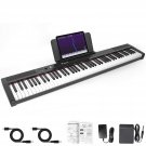 Digital Piano 88 Key Full Size Semi Weighted Electronic Keyboard With Music Stand,Power Su