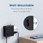 Power Strip With 4 Usb Ports, 5 Ft Extension Cord Flat Plug With 8 Outlets, Wall Mountable