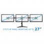 Triple Monitor Stand | 3 Monitor Stand Fits 19 20 21 22 23 24 Inch Computer Screens | Free