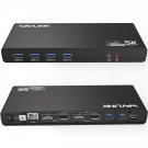 WAVLINK USB 3.0 Universal Laptop Docking Station,USB C to 5K/ Dual 4K @60Hz Video Outputs 