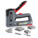 WORKPRO Staple Gun, 6-in-1, Manual Brad Nailer with 4000 Counts Staples, Upholstery Staple