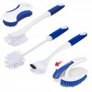 5 Pack Kitchen Scrub Brush Set With Ergonomic Handle, Deep Cleaning Brushes With Hanging H