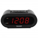 SHARP Digital Alarm with AccuSet - Automatic Smart Clock, Never Needs Setting - Great for 