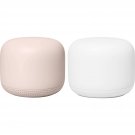 Nest WiFi Router Snow with 1 Access Point Sand - Mesh Router for Wireless Internet - Wi-Fi