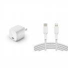 Belkin USB-PD GaN Charger 30W iPhone Fast Charger, USB-C Power Delivery (WCH001dqWH) & Bra