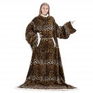 Sherpa Wearable Blanket With Sleeves For Adult Women Men, Warm, Cozy, Super Soft Plush Fuz