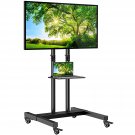 Mobile Tv Stand On Wheels For 32-70 Inch Flat/Curved Panel Screens Tvs - Height Adjustable