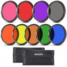 Neewer 9 Pieces 58MM Full Color Lens Filter Set for Camera Lens with 58MM Filter Thread In
