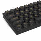 Xvx 140 Keys Black Clear Keycaps Full Set, Custom Cherry Profile Keyboard Keycaps, Transpa