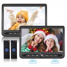 10.5"" Dual Portable Dvd Player, Rechargable Car Dvd Player Dual Screen Play A Same Or Two 