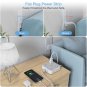Flat Extension Cord 10 Ft, Ultra Thin Power Strip Under Carpet With 3 Usb Wall Charger(1 U