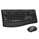 Wireless Keyboard And Mouse Combo, 2.4Ghz Full-Sized Ergonomic Wireless Keyboard With Wris
